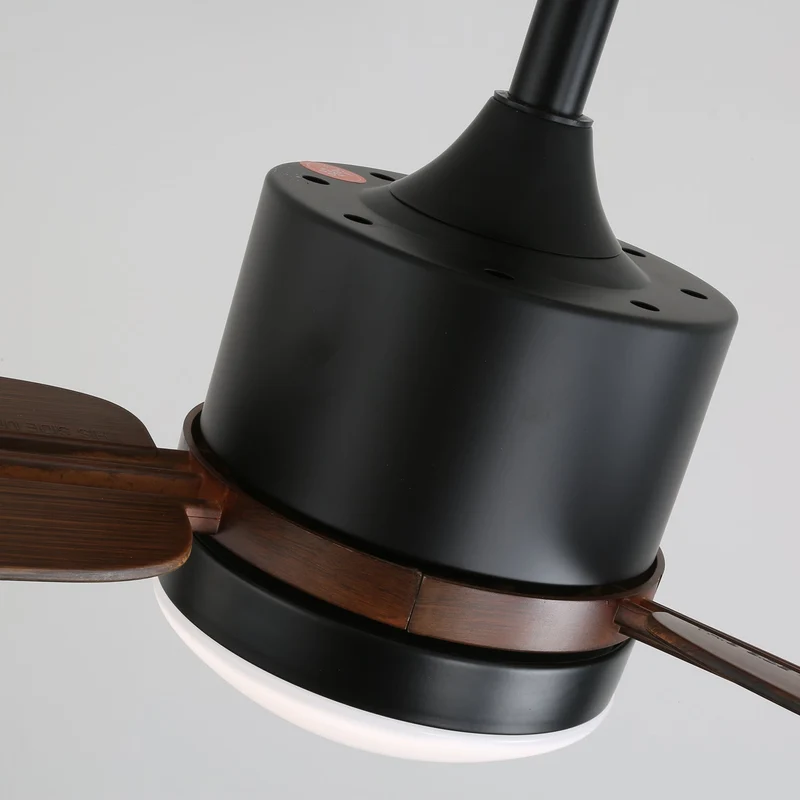 Moderne Plafondventilator met Verlichting — Hout & LED — Afstandsbediening | Sansoti