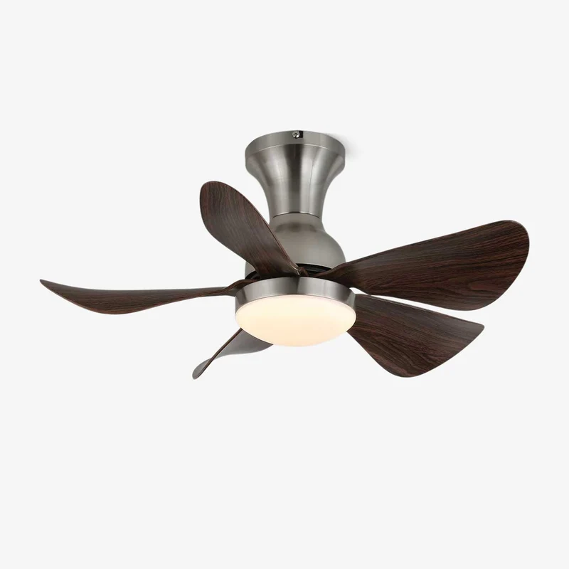 Plafondventilator Novaro Hout met Verlichting – Stille DC-Motor – Elegante Scandinavische Design | Sansoti