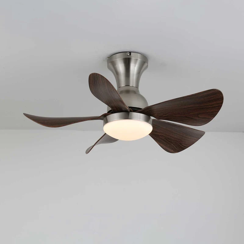 Plafondventilator Novaro Hout met Verlichting – Stille DC-Motor – Elegante Scandinavische Design | Sansoti
