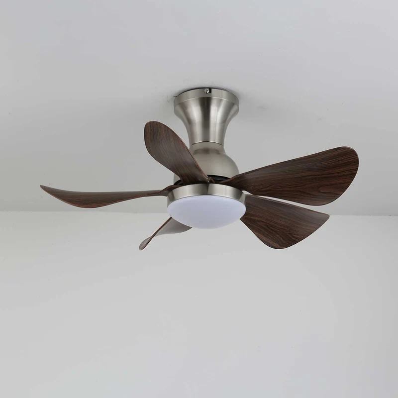 Plafondventilator Novaro Hout met Verlichting – Stille DC-Motor – Elegante Scandinavische Design | Sansoti