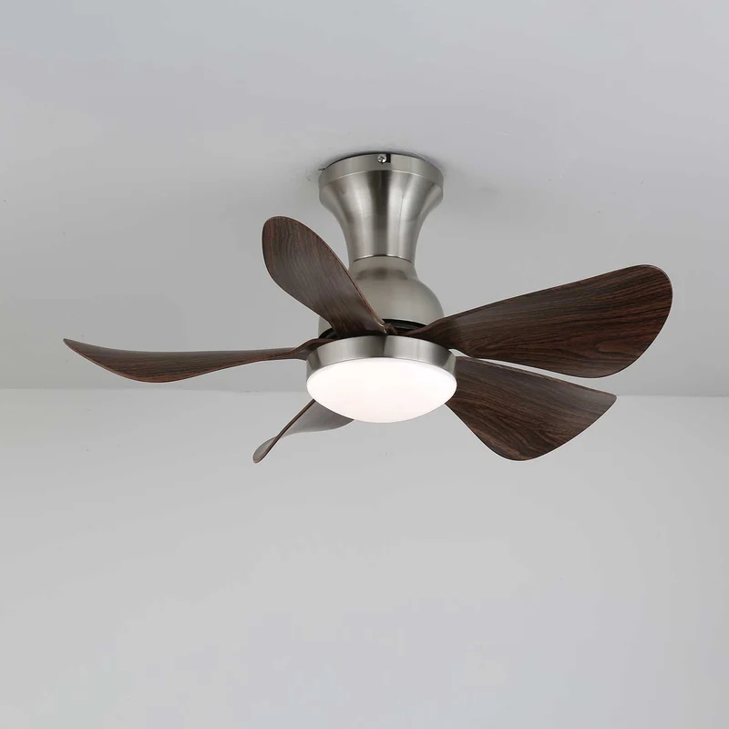 Plafondventilator Novaro Hout met Verlichting – Stille DC-Motor – Elegante Scandinavische Design | Sansoti