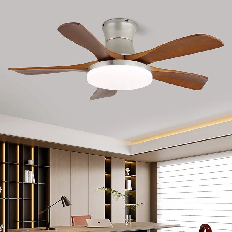 Moderne plafondventilator met verlichting in messing en hout – 106 cm Ø – Scandinavisch geïnspireerd design met 6 snelheden | Sansoti