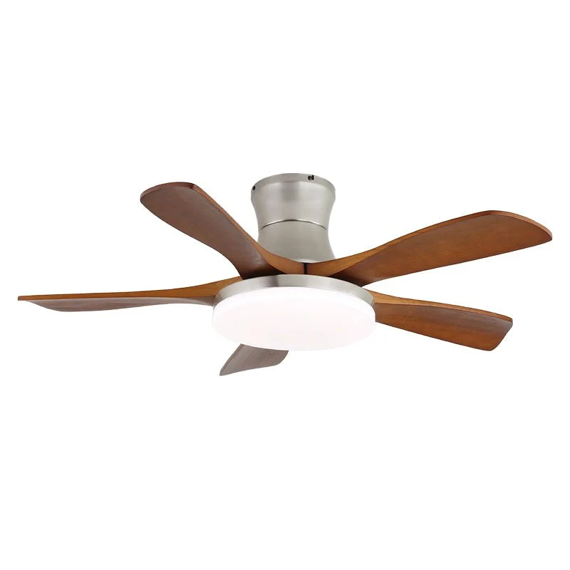 Moderne plafondventilator met verlichting in messing en hout – 106 cm Ø – Scandinavisch geïnspireerd design met 6 snelheden | Sansoti