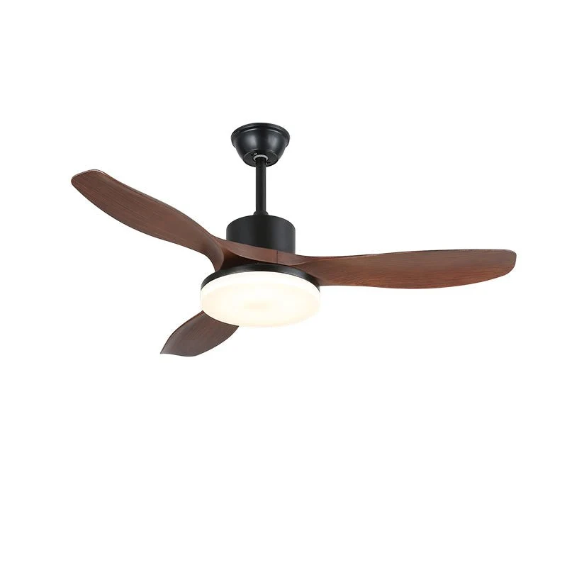 Moderne Plafondventilator met Verlichting Minimalistische Darian in Houtafwerking – Scandinavisch Ontwerp Ø126-132cm | Sansoti