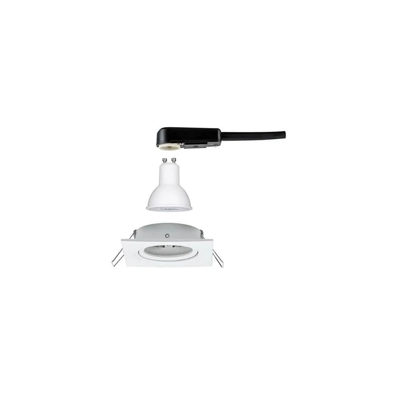 Einbauleuchte Nova eckig schwenkbar LED 3-stepdim 1x6,5W GU10 Weiß