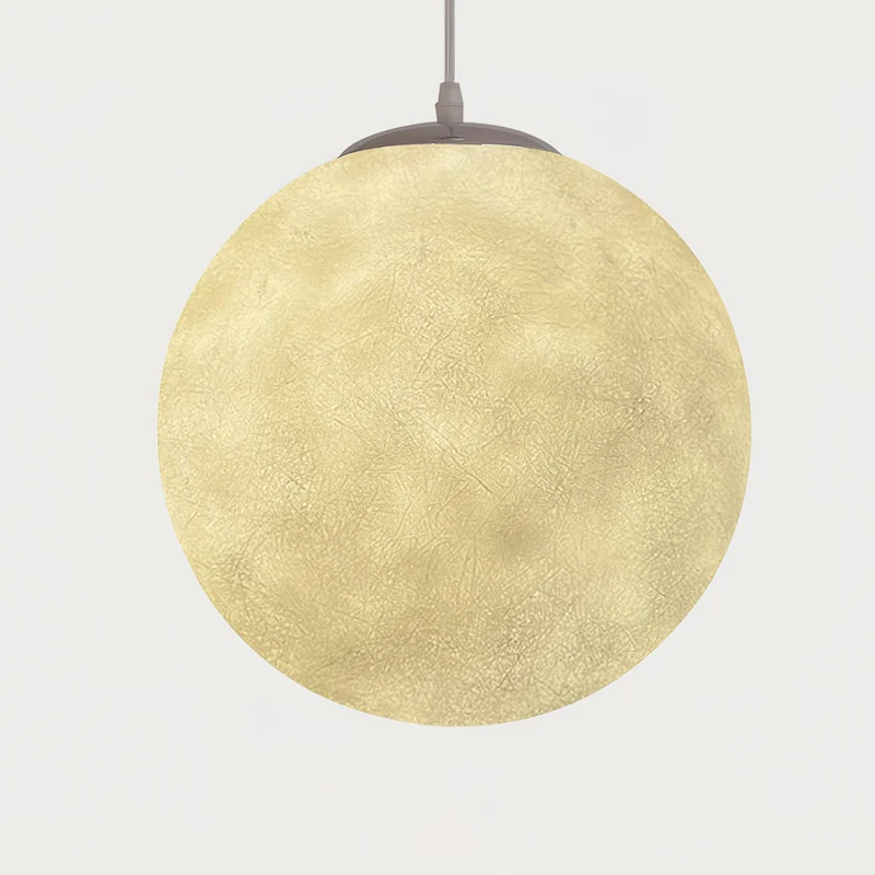 Maan Hanglamp – Realistische Textuur – 8 Maten Beschikbaar – Romantische Maanbol voor Slaapkamer Eetkamer Kinderkamer – Dimbaar Warm Licht – Schuine Plafondadapter Inbegrepen | Sansoti