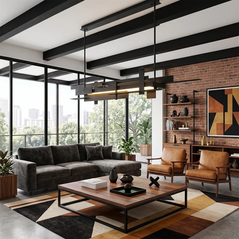 Planaire Hanglamp Zwart Metaal LED Geïntegreerd Modern Abstract Design Eettafel Verlichting | Sansoti