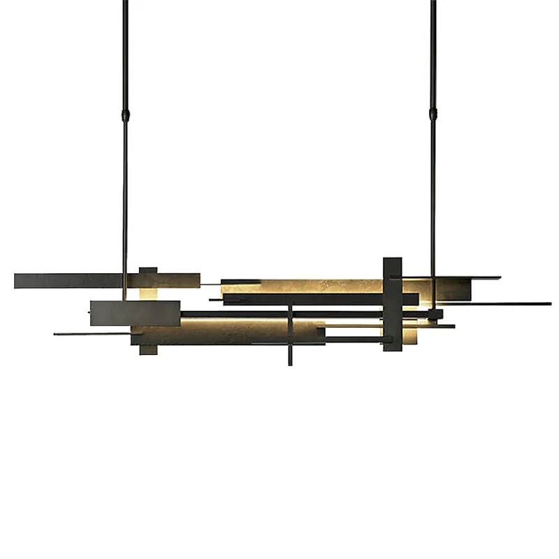 Planaire Hanglamp Zwart Metaal LED Geïntegreerd Modern Abstract Design Eettafel Verlichting | Sansoti