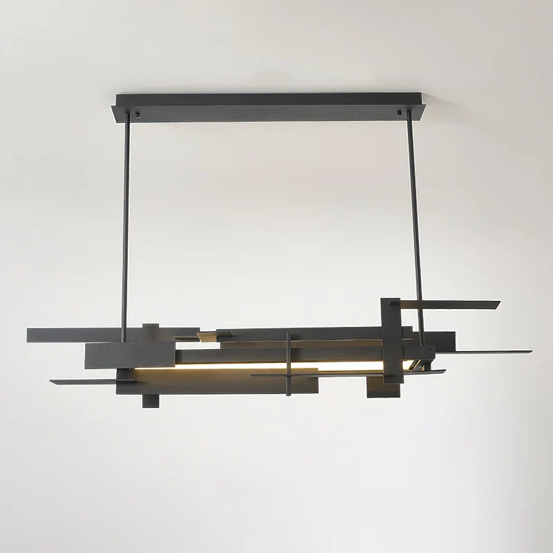 Planaire Hanglamp Zwart Metaal LED Geïntegreerd Modern Abstract Design Eettafel Verlichting | Sansoti