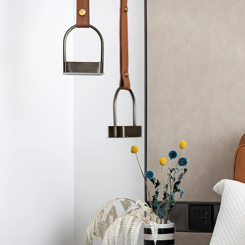 Hanglampen met Leren Riemen Industrieel Design Rustiek Metaal Nikkel voor Eetkamer Keukeneiland | Sansoti