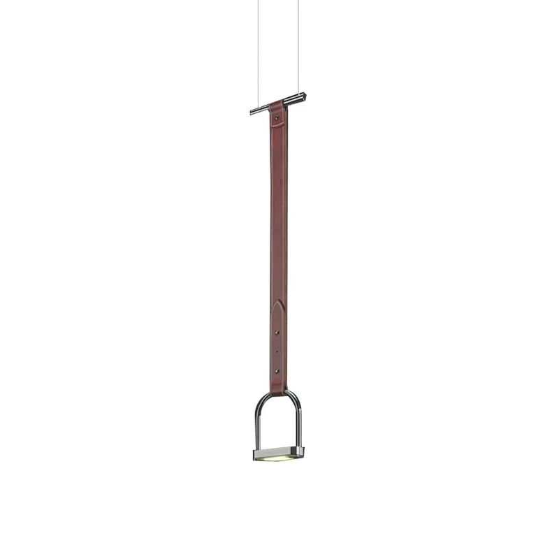 Hanglampen met Leren Riemen Industrieel Design Rustiek Metaal Nikkel voor Eetkamer Keukeneiland | Sansoti