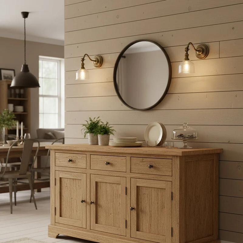 Tristan Wandlamp Messing & Glas – Klassiek Design met Warm Licht voor Keuken Eetkamer Woonkamer | Sansoti