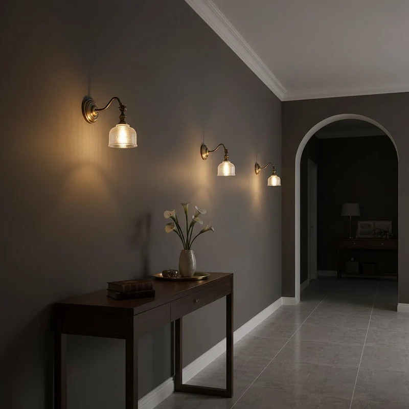Tristan Wandlamp Messing & Glas – Klassiek Design met Warm Licht voor Keuken Eetkamer Woonkamer | Sansoti