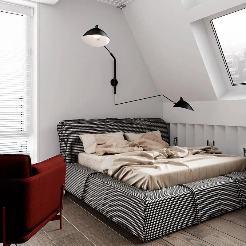 Wandlamp met verstelbare armen — industriële wandverlichting in aluminium en messing — vintage design — moderne wandlamp voor woonkamer slaapkamer | Sansoti