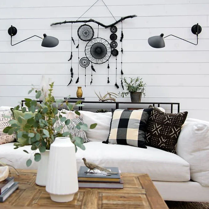 Wandlamp met verstelbare armen — industriële wandverlichting in aluminium en messing — vintage design — moderne wandlamp voor woonkamer slaapkamer | Sansoti