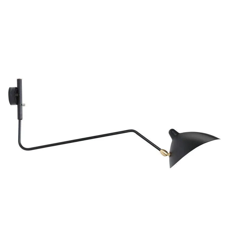 Wandlamp met verstelbare armen — industriële wandverlichting in aluminium en messing — vintage design — moderne wandlamp voor woonkamer slaapkamer | Sansoti