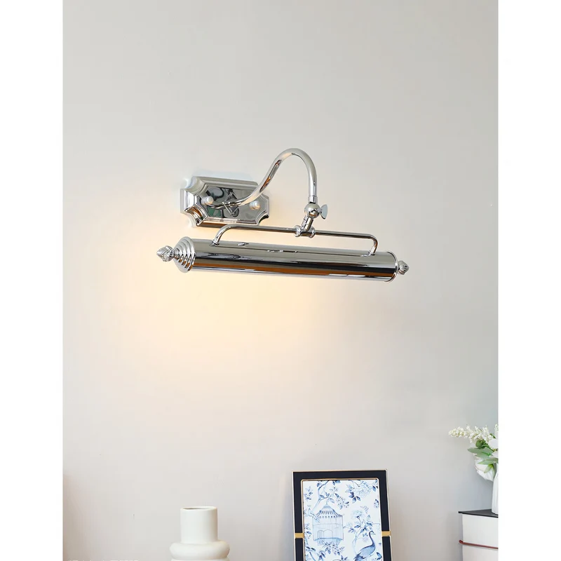 Vellichor Wandlamp met Verstelbare Arm - Zwanenhals Leeslamp voor Schilderijen en Spiegels - Industriële Wandverlichting | Sansoti