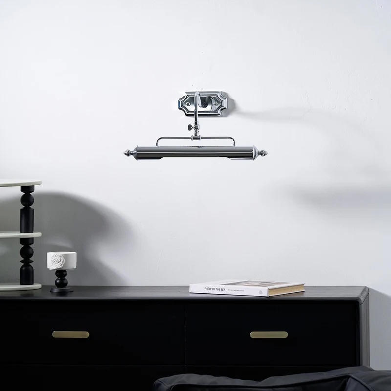 Vellichor Wandlamp met Verstelbare Arm - Zwanenhals Leeslamp voor Schilderijen en Spiegels - Industriële Wandverlichting | Sansoti