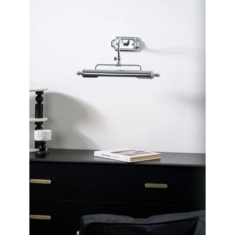 Vellichor Wandlamp met Verstelbare Arm - Zwanenhals Leeslamp voor Schilderijen en Spiegels - Industriële Wandverlichting | Sansoti
