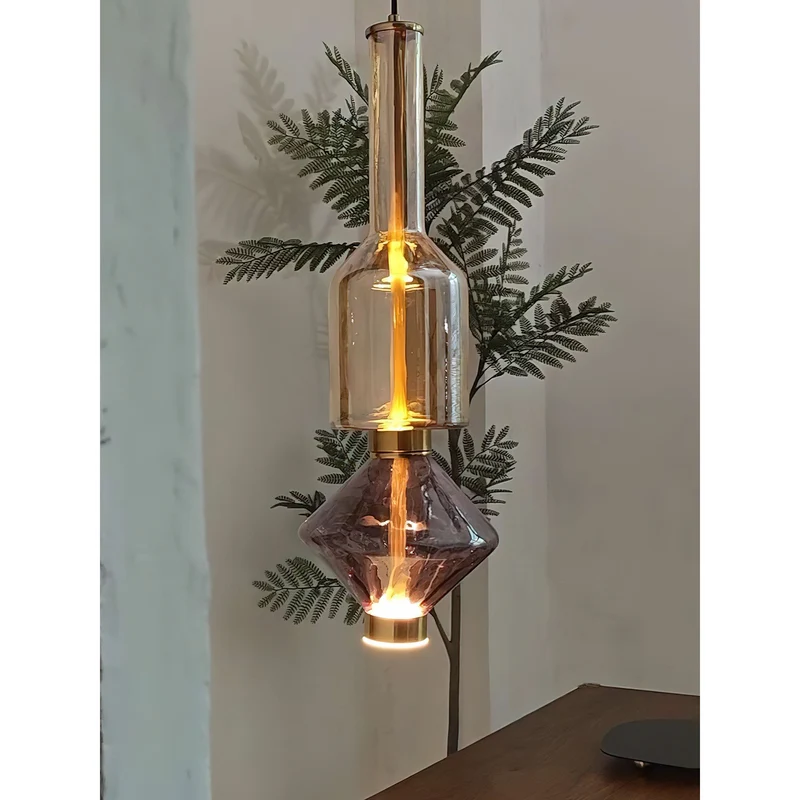 Hanglamp met Gekleurde Glazen Bol – Modern Design voor Eetkamer en Keuken | Sansoti