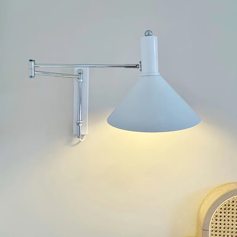 Verstelbare Metalen Wandlamp met Gelede Arm Industriële Stijl Muurverlichting Moderne Leeslamp | Sansoti