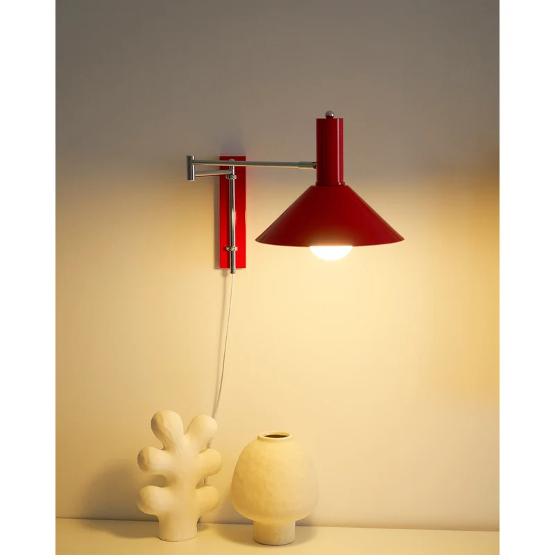 Verstelbare Metalen Wandlamp met Gelede Arm Industriële Stijl Muurverlichting Moderne Leeslamp | Sansoti