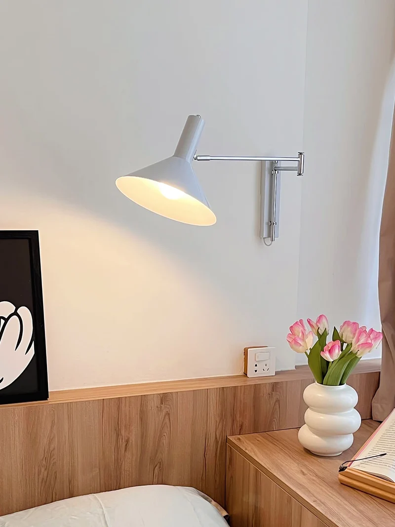Verstelbare Metalen Wandlamp met Gelede Arm Industriële Stijl Muurverlichting Moderne Leeslamp | Sansoti