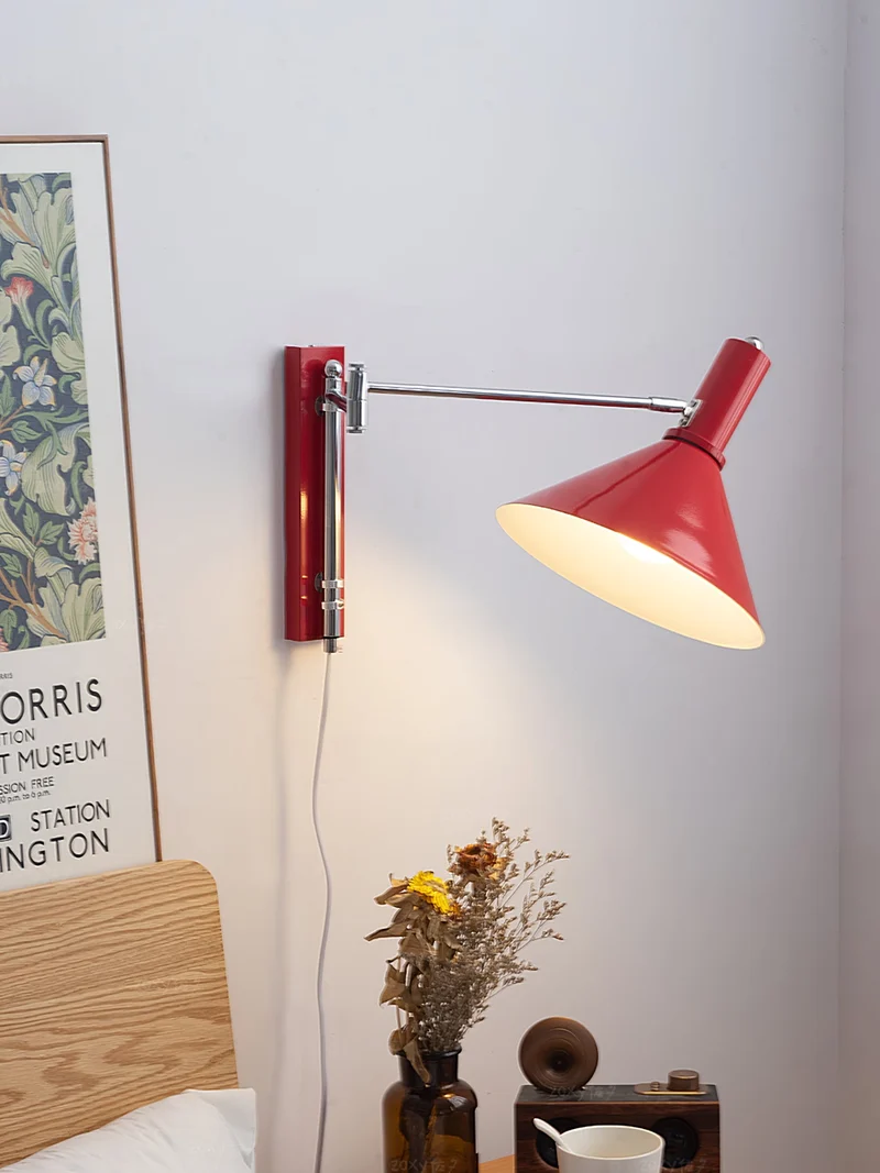 Verstelbare Metalen Wandlamp met Gelede Arm Industriële Stijl Muurverlichting Moderne Leeslamp | Sansoti