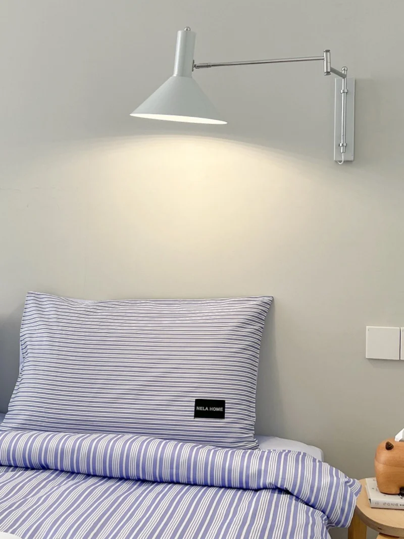 Verstelbare Metalen Wandlamp met Gelede Arm Industriële Stijl Muurverlichting Moderne Leeslamp | Sansoti