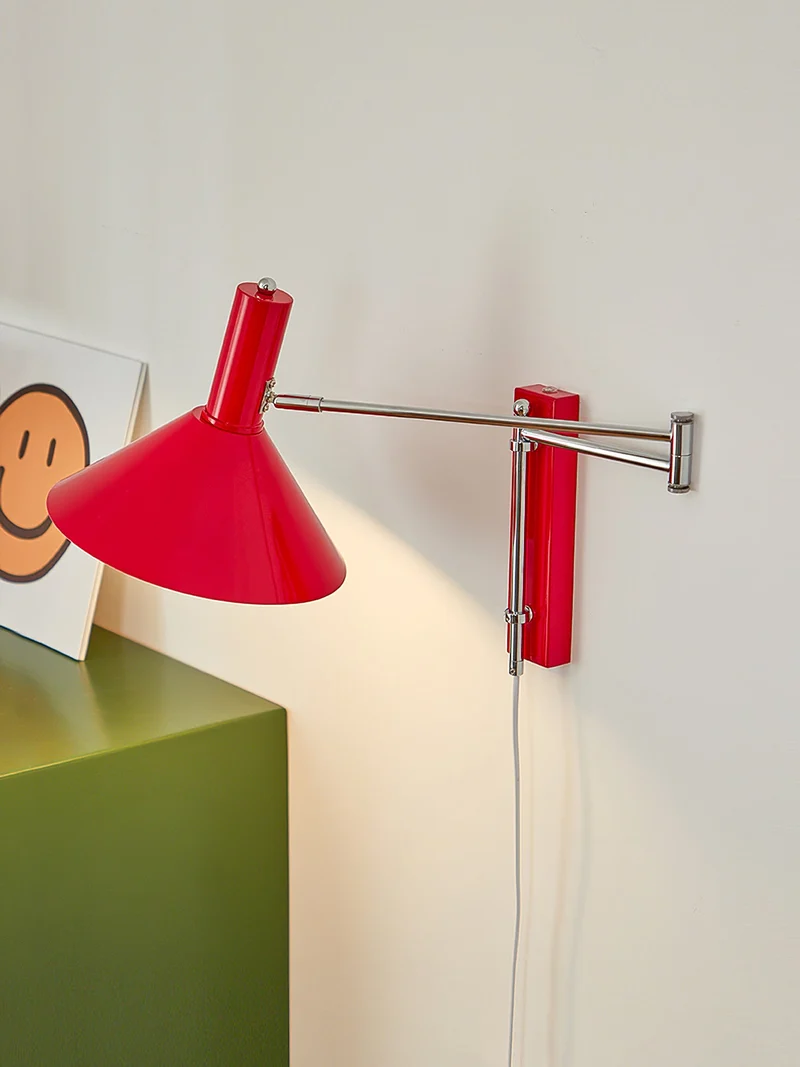 Verstelbare Metalen Wandlamp met Gelede Arm Industriële Stijl Muurverlichting Moderne Leeslamp | Sansoti