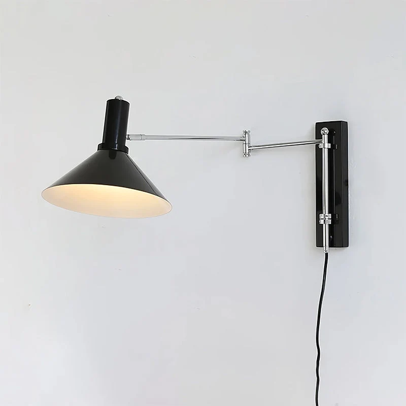 Verstelbare Metalen Wandlamp met Gelede Arm Industriële Stijl Muurverlichting Moderne Leeslamp | Sansoti