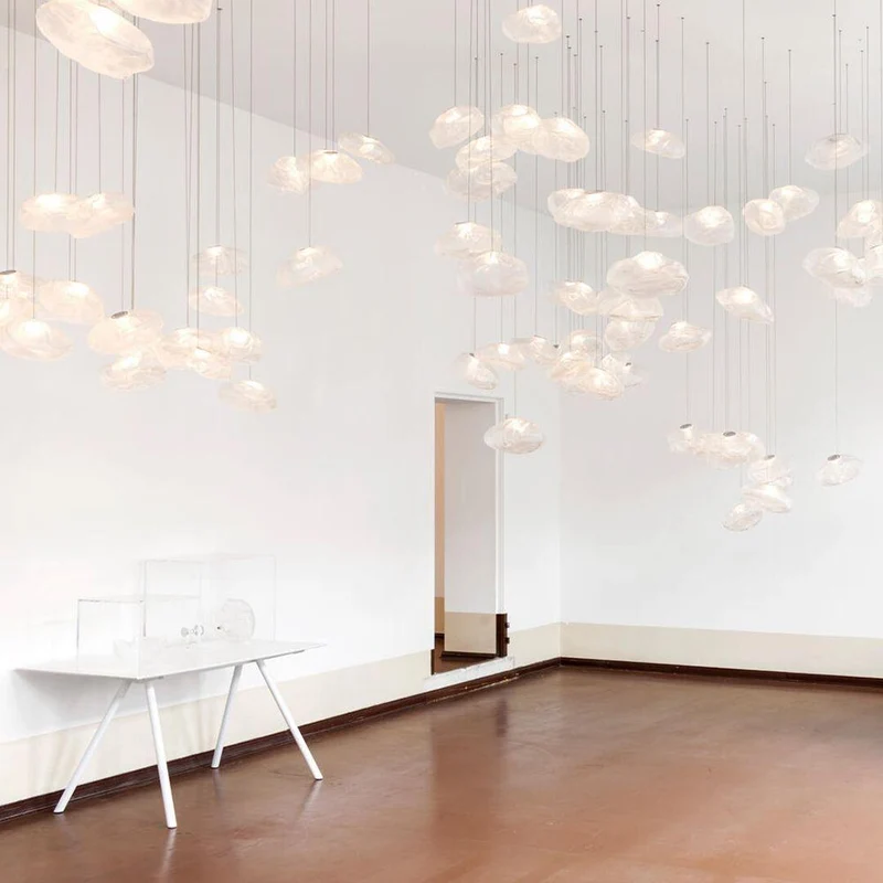 Glazen Hanglamp met Organische Textuur Transparant Rookgrijs Amber | Sansoti