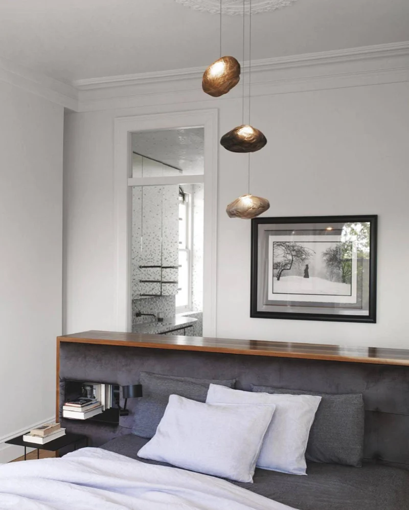 Glazen Hanglamp met Organische Textuur Transparant Rookgrijs Amber | Sansoti