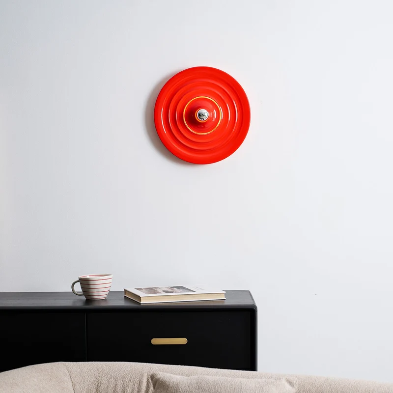 Moderne Disc Wandlamp Ijzer Wit Zwart Oranje Nikkel Messing Plafondlamp Dubbelfunctie Porches Patio Interieur Verlichting | Sansoti