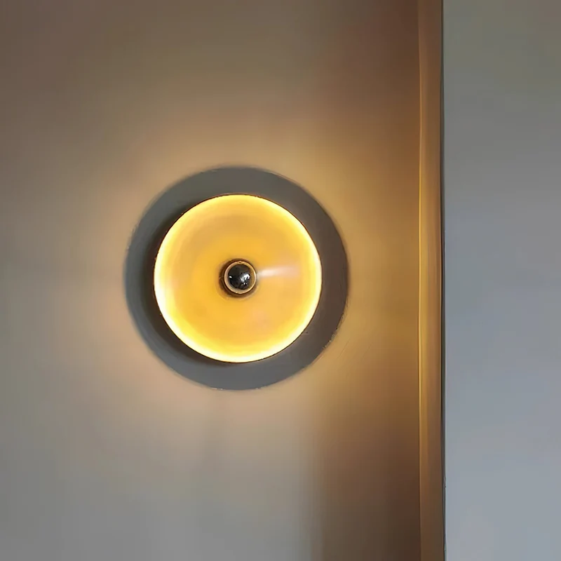 Moderne Disc Wandlamp Ijzer Wit Zwart Oranje Nikkel Messing Plafondlamp Dubbelfunctie Porches Patio Interieur Verlichting | Sansoti