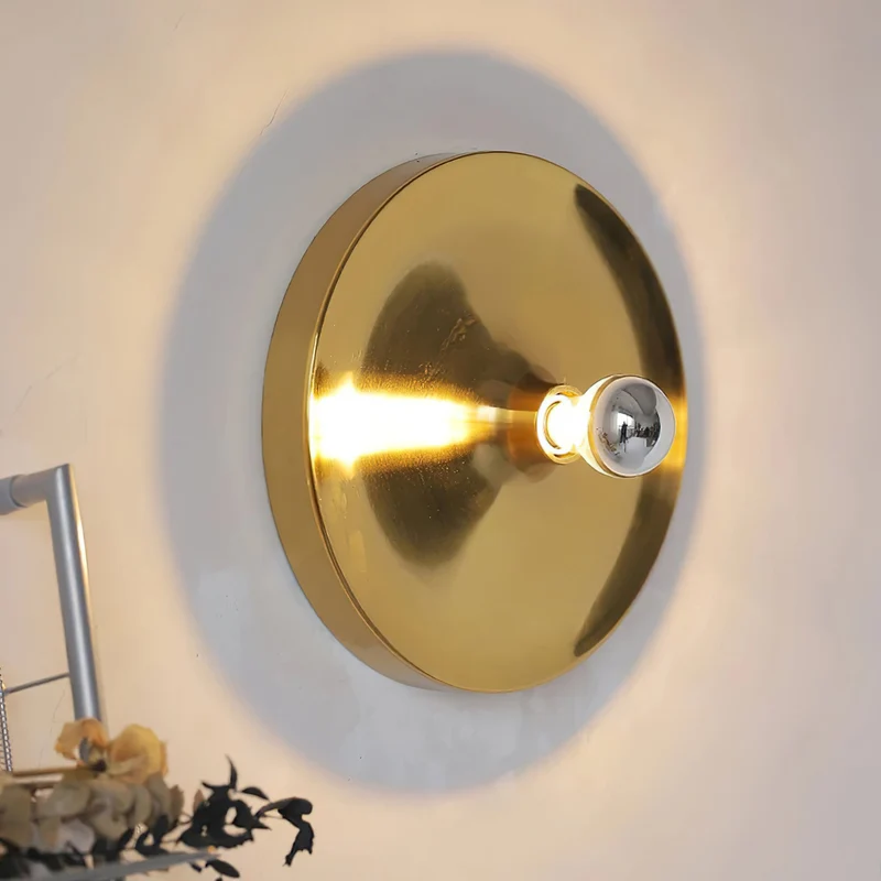 Moderne Disc Wandlamp Ijzer Wit Zwart Oranje Nikkel Messing Plafondlamp Dubbelfunctie Porches Patio Interieur Verlichting | Sansoti