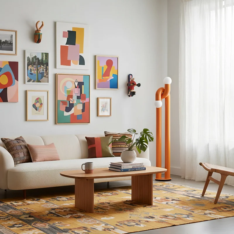Moderne Staande Boogvorm Lamp met Twee Glazen Bollen – Decoratieve Dubbele Verlichting voor Woonkamer | Sansoti
