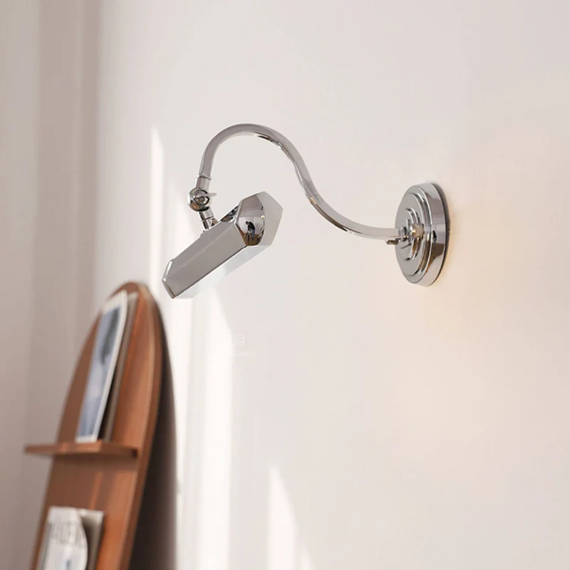 Verstelbare Design Wandlamp met Zwanenhals – IJzeren Picture Light met G9 Fitting in Chroom, Zwart of Koper | Sansoti