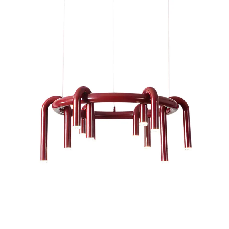 Rosso U-vormige Kroonluchter — Moderne Metalen Hanglamp met LED-Verlichting | Sansoti
