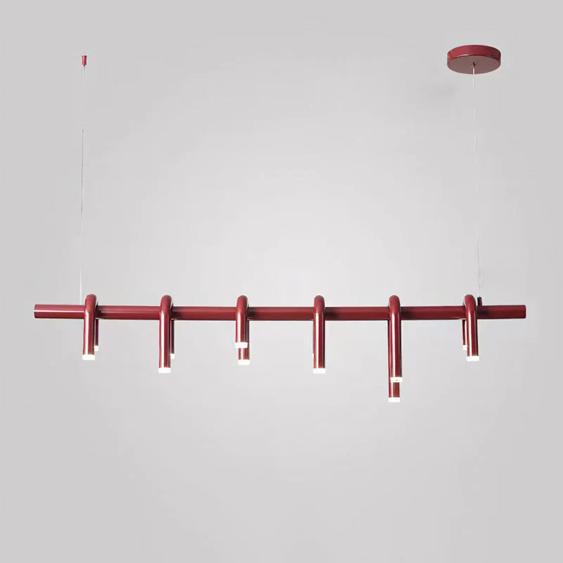 Rosso U-vormige Kroonluchter — Moderne Metalen Hanglamp met LED-Verlichting | Sansoti
