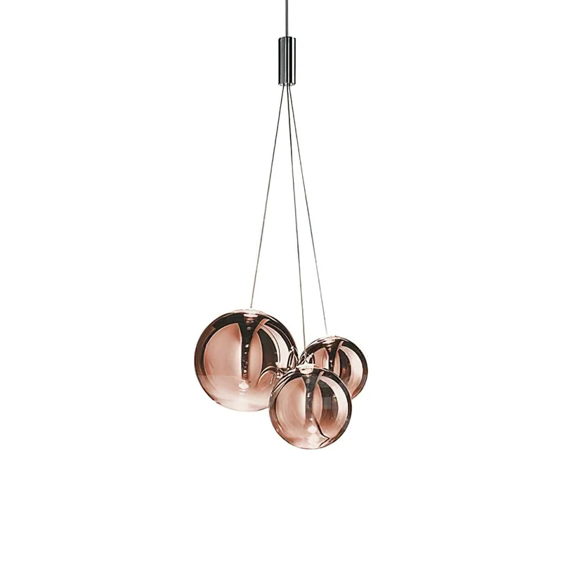 Glazen Hanglamp met Metalen Cluster Bellenbollen Moderne Verlichting | Sansoti