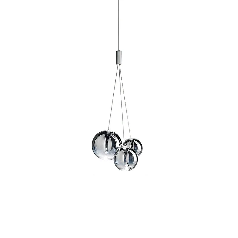 Glazen Hanglamp met Metalen Cluster Bellenbollen Moderne Verlichting | Sansoti