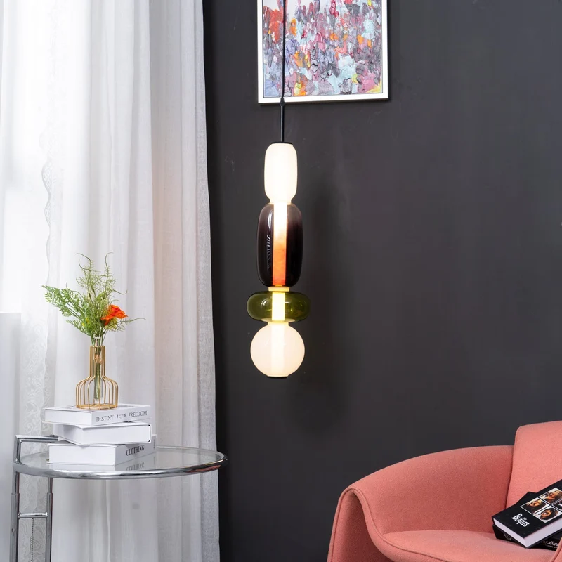 Glazen Hanglamp met Handgeblazen Kappen – Moderne Verlichting met Ambachtelijk Glaswerk | Sansoti