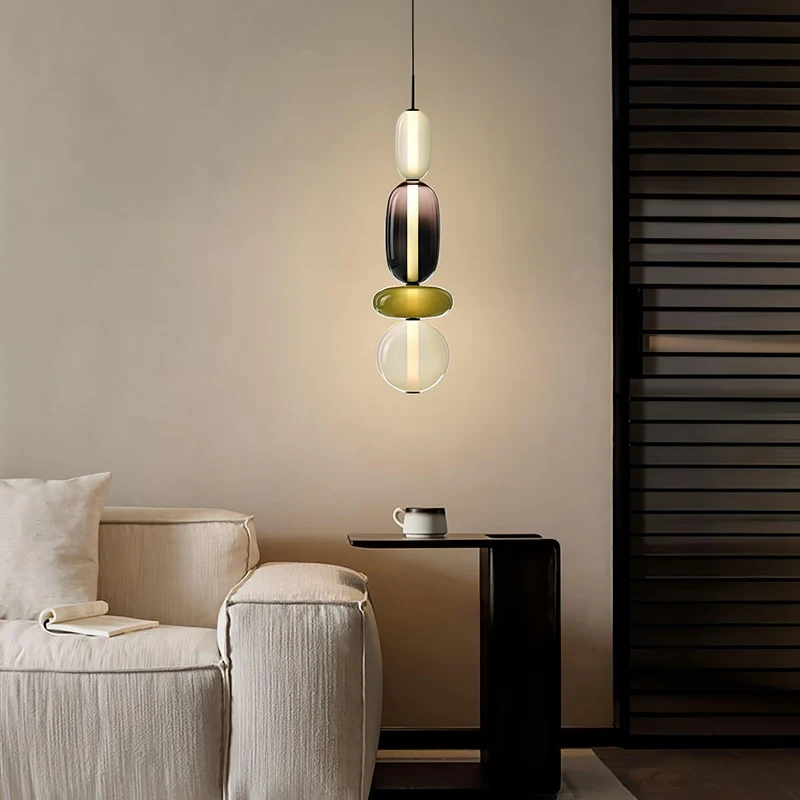 Glazen Hanglamp met Handgeblazen Kappen – Moderne Verlichting met Ambachtelijk Glaswerk | Sansoti