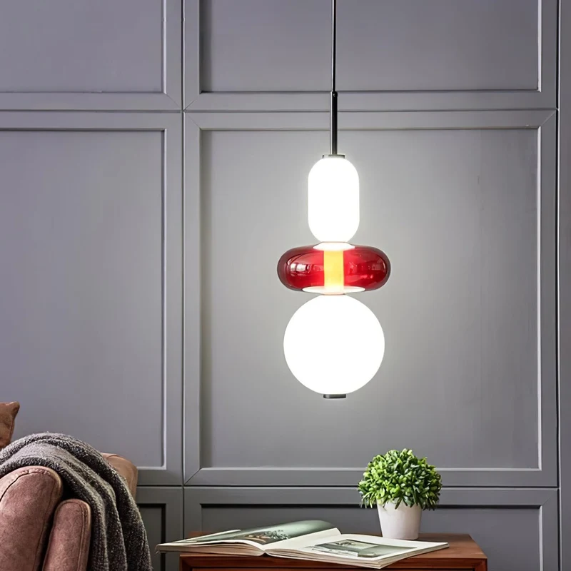 Glazen Hanglamp met Handgeblazen Kappen – Moderne Verlichting met Ambachtelijk Glaswerk | Sansoti