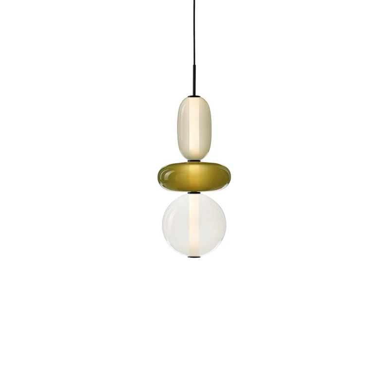 Glazen Hanglamp met Handgeblazen Kappen – Moderne Verlichting met Ambachtelijk Glaswerk | Sansoti