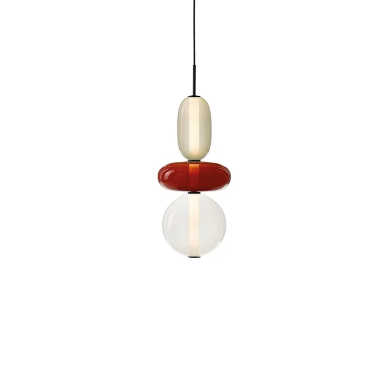 Glazen Hanglamp met Handgeblazen Kappen – Moderne Verlichting met Ambachtelijk Glaswerk | Sansoti