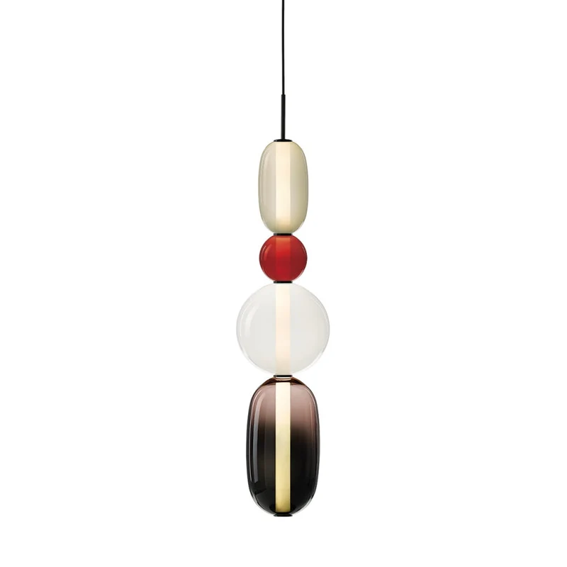 Glazen Hanglamp met Handgeblazen Kappen – Moderne Verlichting met Ambachtelijk Glaswerk | Sansoti