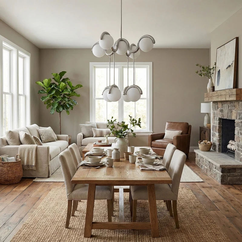 Moderne Kroonluchter met Messing en Glas – Artistieke Verlichting voor Eetkamer en Woonkamer | Sansoti