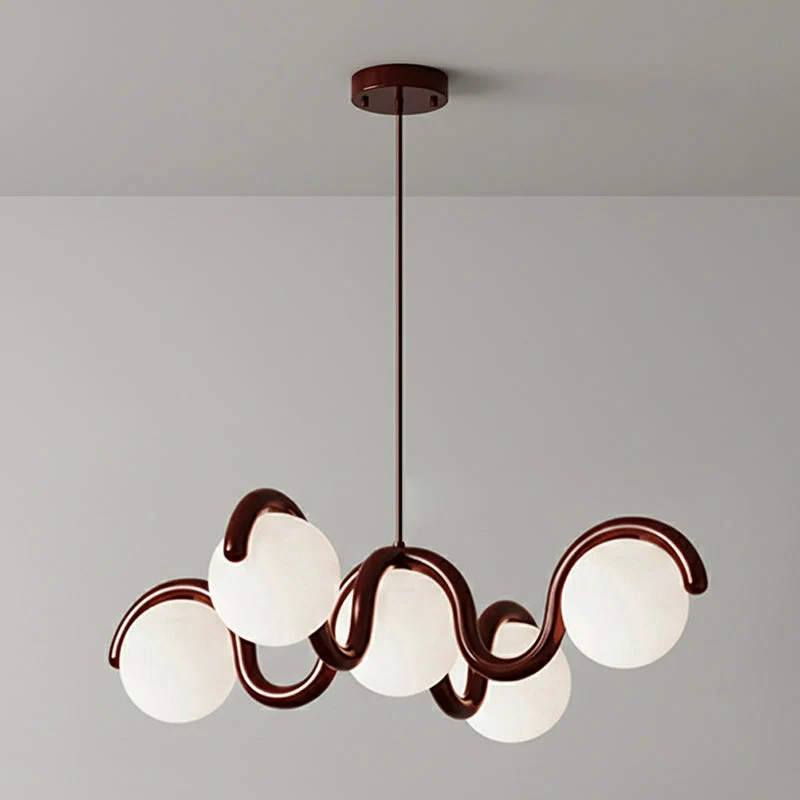 Moderne Kroonluchter met Messing en Glas – Artistieke Verlichting voor Eetkamer en Woonkamer | Sansoti